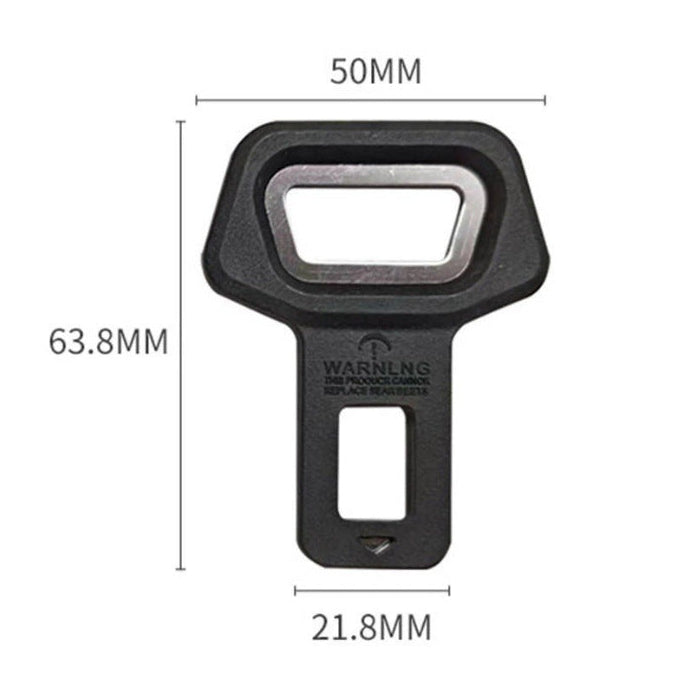 2-in-1 Car Seat Belt Buckle & Bottle Opener (Black*4pack, Zinc Alloy)