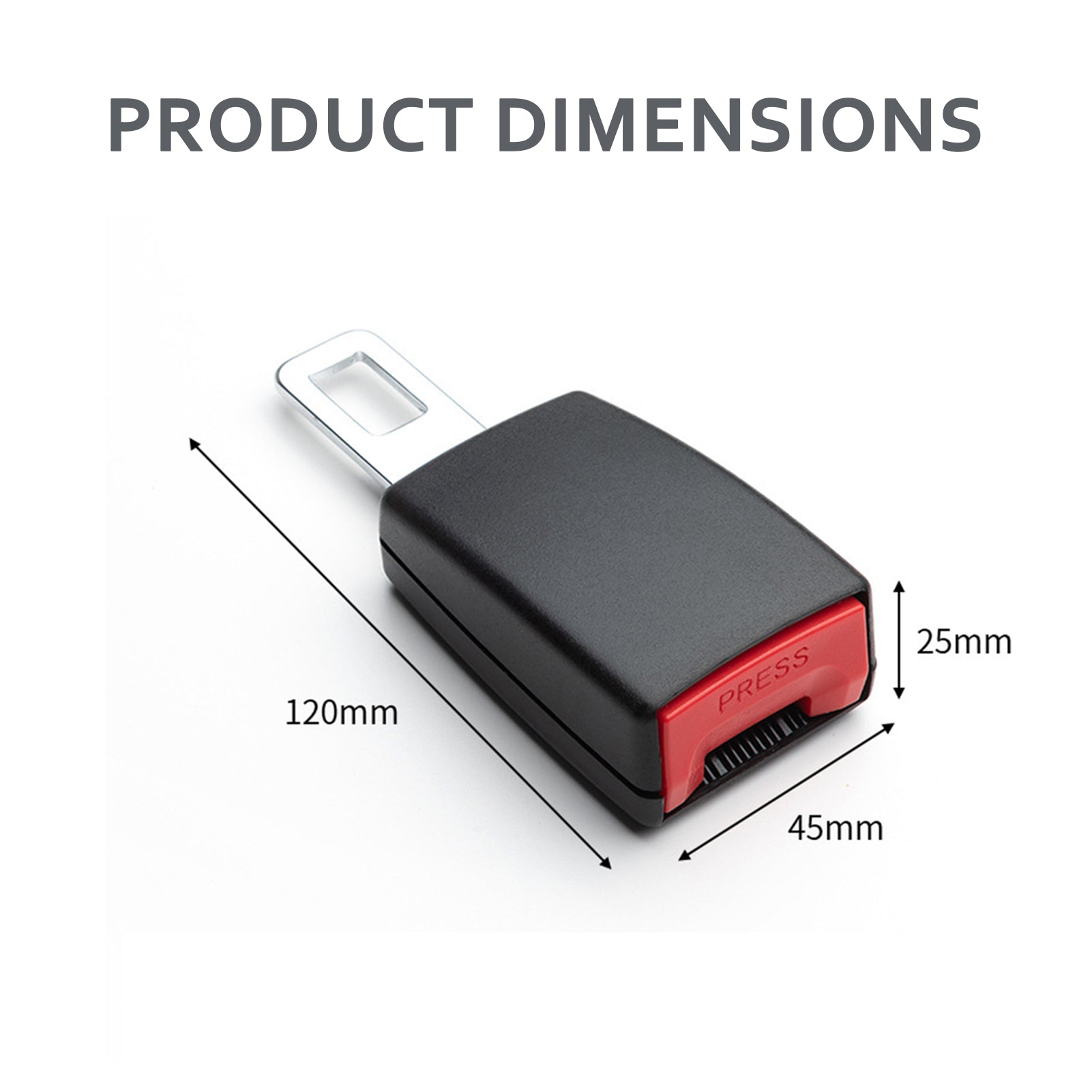 Car Seat Belt Extender Buckle *2pack: Universal Fit for Comfort &amp; Safety